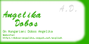 angelika dobos business card